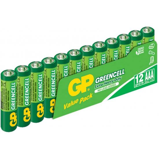 GP GREENCELL 12*17’Lİ ÇK 1,5V  AAA Çinko- Karbon İnce Pil