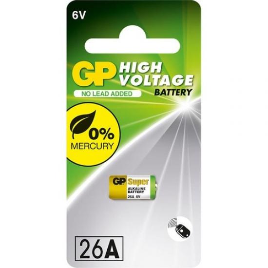 GP 26A ALK. YÜKSEK VOLTAJ TEKLİ 6V PİL GP 26A ALK. YÜKSEK VOLTAJ TEKLİ 6V PİL