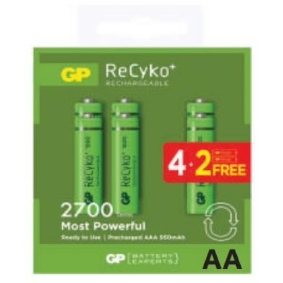 GP RECYKO YEŞİL 4+2 2700 MHA EKO İNCE PİL GP RECYKO YEŞİL 4+2 2700 MHA EKO İNCE PİL
