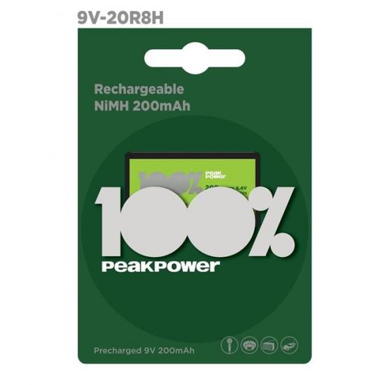 PEAK POWER TEKLİ 200MHA 9V ŞARJLI PİL