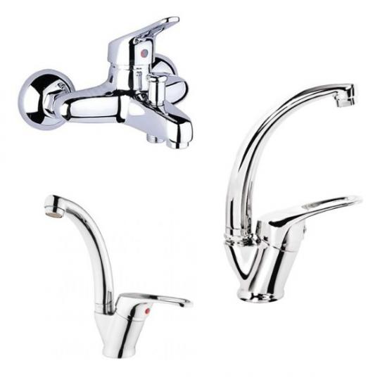New Batarya Seti 3 Lü Kuğu Lavabo Kuğu Mutfak ve Banyo Bataryası New Batarya Seti 3 Lü Kuğu Lavabo Kuğu Mutfak ve Banyo Bataryası