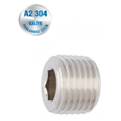 İNOX METRİK İNCE DİŞ SETİSKUR KÖR TAPA A2-304 KALİTE DIN 906