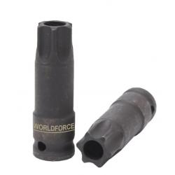 WORLDFORCE Torx Lokma Darbeli T100 Delikli 1/2’’