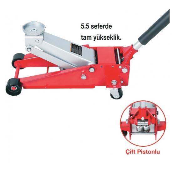 GAR TOOL 2.5 Ton Çift Pistonlu Arabalı Kriko GAR TOOL 2.5 Ton Çift Pistonlu Arabalı Kriko
