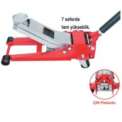 GAR TOOL 2 Ton Çift Pistonlu Arabalı Zemin Krikosu GAR TOOL 2 Ton Çift Pistonlu Arabalı Zemin Krikosu