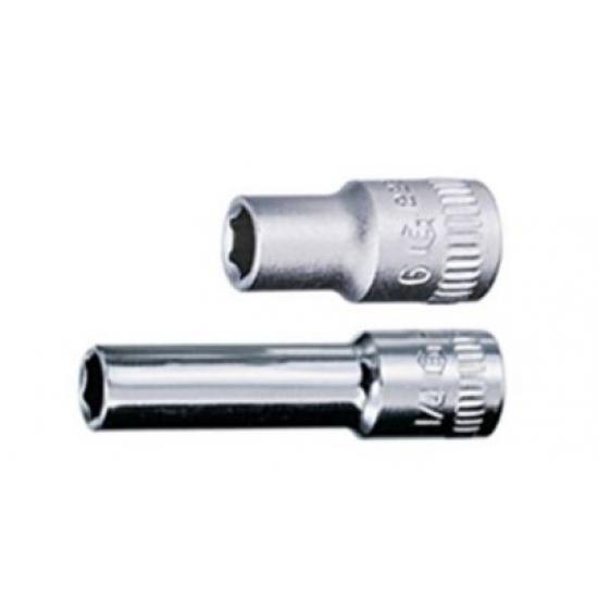 GENIUS 1/4" SOKETLİ ALTIKÖŞE KROMAJLI LOKMA 