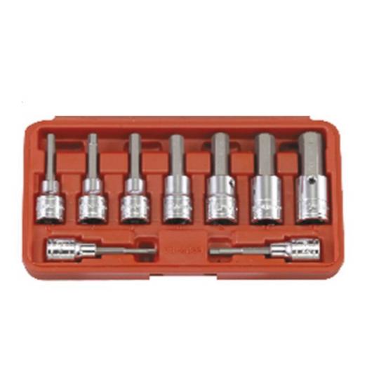 GENIUS KROMAJLI ALTIKÖŞE LOKMALI ALLEN TAKIMI KISA 1/2" 9 PARÇA BS-409H GENIUS KROMAJLI ALTIKÖŞE LOKMALI ALLEN TAKIMI KISA 1/2" 9 PARÇA BS-409H
