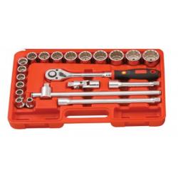 GENIUS YILDIZ KROMAJLI LOKMA TAKIMI KISA 1/2" 21 PARÇA İNÇ EU-421S