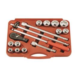 GENIUS ALTIKÖŞE KROMAJLI LOKMA TAKIMI KISA 3/4" 15 PARÇA EU-615M