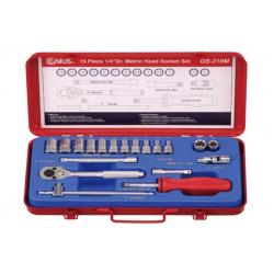 GENIUS ALTIKÖŞE KROMAJLI LOKMA TAKIMI KISA 1/4" 19 PARÇA GS-219M