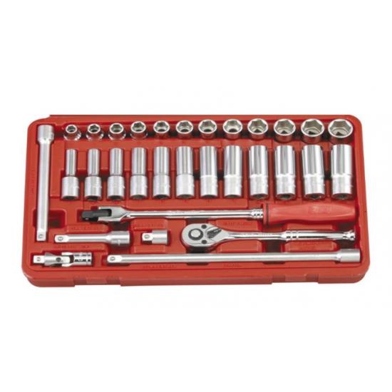 GENIUS ALTIKÖŞE KROMAJLI LOKMA TAKIMI KISA-UZUN 3/8" 31 PARÇA GS-331M GENIUS ALTIKÖŞE KROMAJLI LOKMA TAKIMI KISA-UZUN 3/8" 31 PARÇA GS-331M