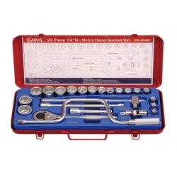 GENIUS ALTIKÖŞE KROMAJLI LOKMA TAKIMI KISA 1/2" 24 PARÇA GS-424M4
