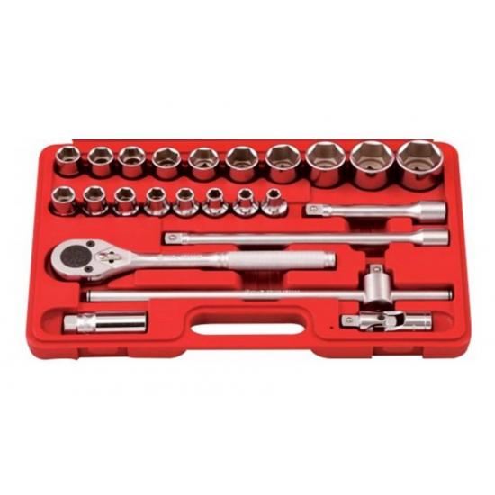 GENIUS ALTIKÖŞE KROMAJLI LOKMA TAKIMI KISA 1/2" 24 parça İNÇ GS-424S GENIUS ALTIKÖŞE KROMAJLI LOKMA TAKIMI KISA 1/2" 24 parça İNÇ GS-424S