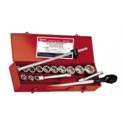 GENIUS ALTIKÖŞE KROMAJLI LOKMA TAKIMI KISA 3/4" 17 PARÇA GS-617M