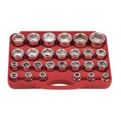GENIUS ALTIKÖŞE KROMAJLI LOKMA TAKIMI KISA 3/4" 27 PARÇA  GS-627M