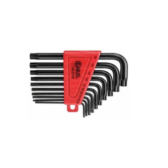 GENIUS TORX ALLEN ANAHTAR TAKIMI T.9-T.50 10 PARÇA SK-010S