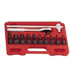 GENIUS HAVALI ALTIKÖŞE LOKMALI ALLEN TAKIMI KISA 1/2" 12 PARÇA İNÇ TH-412S