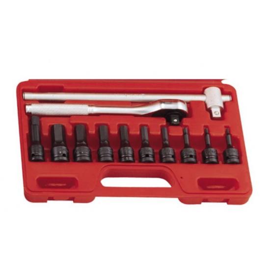 GENIUS HAVALI ALTIKÖŞE LOKMALI ALLEN TAKIMI KISA 1/2" 12 PARÇA İNÇ TH-412S GENIUS HAVALI ALTIKÖŞE LOKMALI ALLEN TAKIMI KISA 1/2" 12 PARÇA İNÇ TH-412S