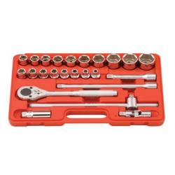 GENIUS YILDIZ KROMAJLI LOKMA TAKIMI KISA 1/2" 24 PARÇA İNÇ TW-424S