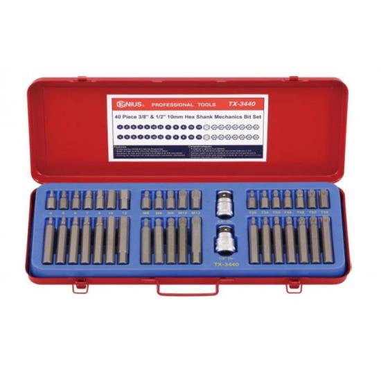 GENIUS BİTS UÇ TAKIMI 10mm-Arkalı 40 PARÇA TX-3440 GENIUS BİTS UÇ TAKIMI 10mm-Arkalı 40 PARÇA TX-3440