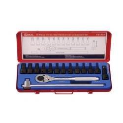 GENIUS HAVALI LOKMALI TORX ALLEN TAKIMI KISA 1/2" 15 PARÇA TX-415