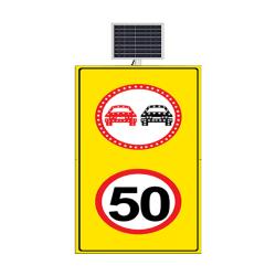SOLLAMAK YASAK LED'Lİ HIZ LİMİTİ 50 KM LED'SİZ SARI ZEMİN 9651