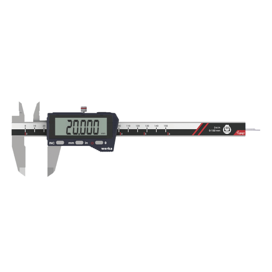 WERKA IP67 GENİŞ EKRAN SU GEÇİRMEZ DİJİTAL KUMPAS 300mm/12" WERKA IP67 GENİŞ EKRAN SU GEÇİRMEZ DİJİTAL KUMPAS 300mm/12"