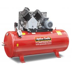 ÇİFT KADEMELİ PİSTONLU KOMPRESÖR 530 LT 380 V 5,5 HP AYDIN TRAFO