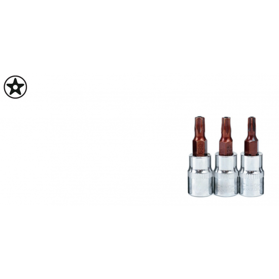1/4" Star Delikli S2 Torx CrV Lokma