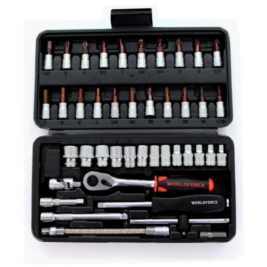WORLDFORCE Lokma Takımı 46 Parça S-Ultra 1/4''