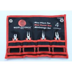 WORLDFORCE Mini Pense Seti 4 Parça (Kombine, Yan Keski, Kavisli Kargaburun, Kargaburun) 11424
