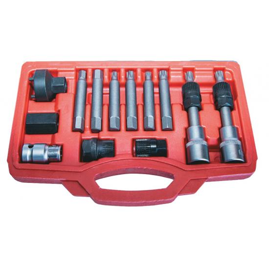 NT 13 Parça Alternatör Sökme Takma CrV Somun Bits Seti