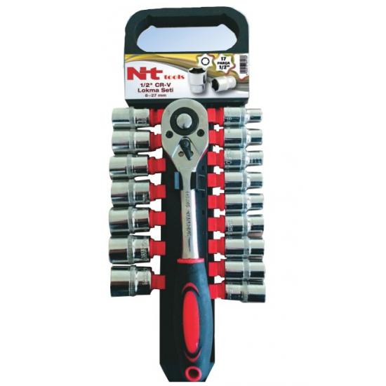 NT 17 Parça 1/2" Altı Köşe CrV Lokma Seti NT 17 Parça 1/2" Altı Köşe CrV Lokma Seti