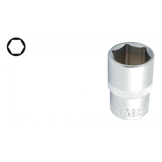 NT 3/8" CrV Altı Köşe Lokma
