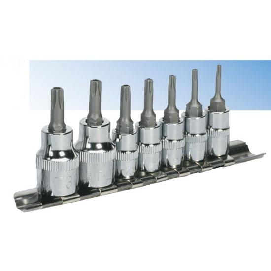 NT 7 Parça 1/4" CrV Star Delikli Torx Lokma Seti NT 7 Parça 1/4" CrV Star Delikli Torx Lokma Seti