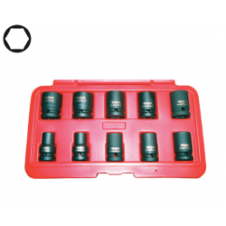 YAMA HAVALI 10 Parça 1/2" Altı Köşe CrMo Lokma Seti