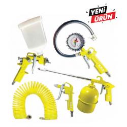 PORTEK BOYA VE HAVA TABANCASI SETİ 5PCS PORTEK BOYA VE HAVA TABANCASI SETİ 5PCS