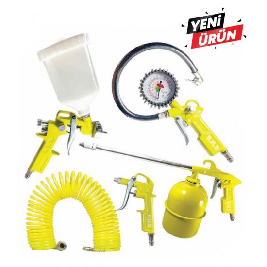 PORTEK BOYA VE HAVA TABANCASI SETİ 5PCS