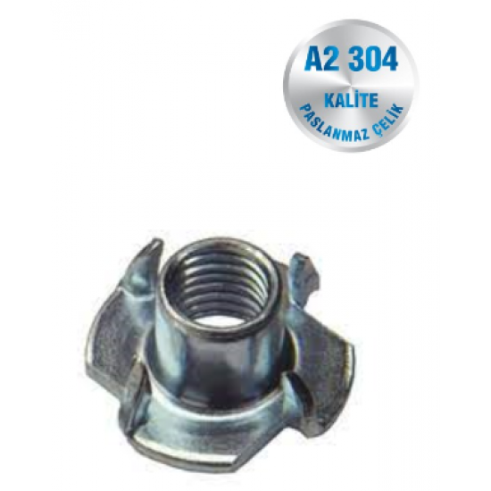 İNOX AĞAÇ SOMUNU A2-304 KALİTE ART 233 İNOX AĞAÇ SOMUNU A2-304 KALİTE ART 233
