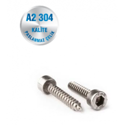 İNOX 4.2 MM İMBUS SAÇ VİDASI A2-304 KALİTE ART 9051