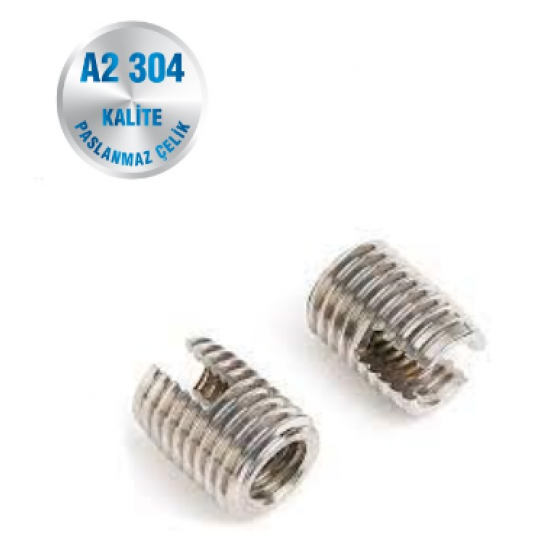 İNOX İÇİ DIŞI DİŞLİ INSERT SOMUN A2-304 KALİTE ART 9058 İNOX İÇİ DIŞI DİŞLİ INSERT SOMUN A2-304 KALİTE ART 9058