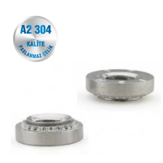 İNOX PRES SOMUN A2-304 KALİTE ART 9064