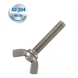 İNOX M10 KELEBEK BAŞLI CİVATA A2-304 KALİTE DIN 316