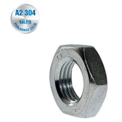 İNOX KONTRA İNCE DİŞ SOMUN A2-304 KALİTE DIN 439İ