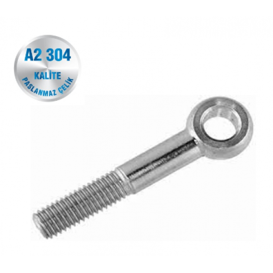 İNOX M6 GÖZLÜ CİVATA A2-304 KALİTE DIN 444 İNOX M6 GÖZLÜ CİVATA A2-304 KALİTE DIN 444