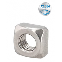 İNOX KARE SOMUN A2-304 KALİTE DIN 557