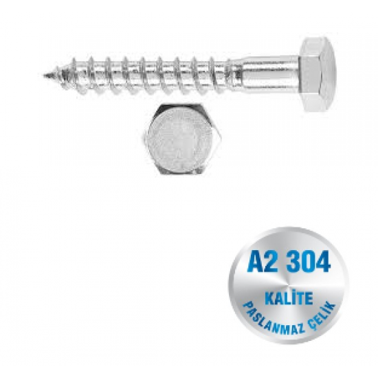 İNOX M16 TRİFON VİDA A2-304 KALİTE DIN 571 İNOX M16 TRİFON VİDA A2-304 KALİTE DIN 571