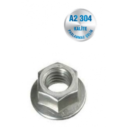 İNOX FLANŞLI SOMUN A2-304 KALİTE DIN 6923 İNOX FLANŞLI SOMUN A2-304 KALİTE DIN 6923