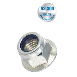 İNOX FİBERLİ FLANŞLI SOMUN A2-304 KALİTE DIN 6926 İNOX FİBERLİ FLANŞLI SOMUN A2-304 KALİTE DIN 6926