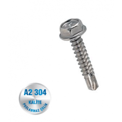 İNOX 4.8 MM TRAPEZ MATKAP UÇLU VİDA A2-304 KALİTE DIN 7504-K